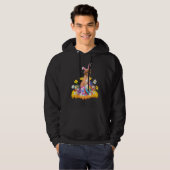 Funny Easter Rhodesian Ridgeback Dog Pasen Hoodie (Voorkant volledig)