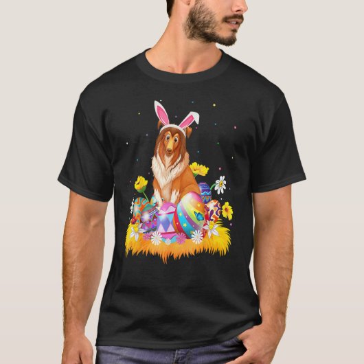 Funny Easter Sheepdog Paaszondag T-shirt (Voorkant)