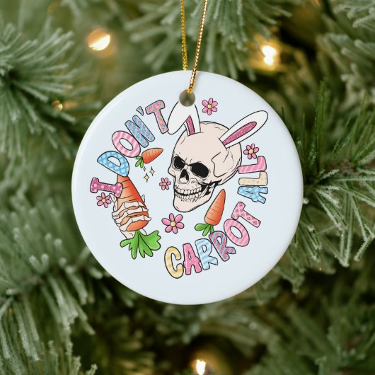 Funny Easter Skull Keramisch Ornament (Boom)