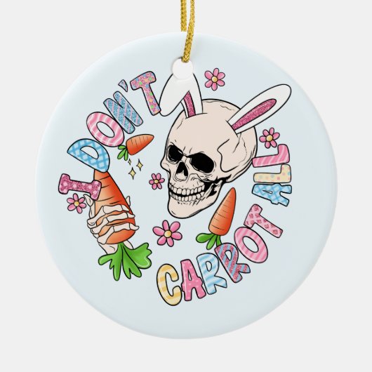Funny Easter Skull Keramisch Ornament (Voorkant)