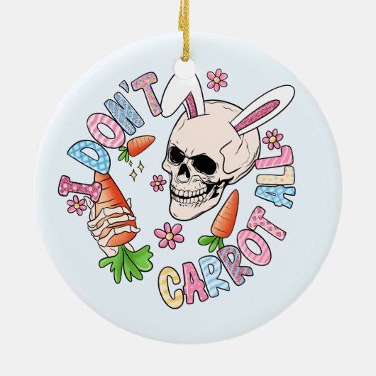 Funny Easter Skull Keramisch Ornament (Achterkant)