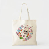Funny Easter Skull Tote Bag (Voorkant)