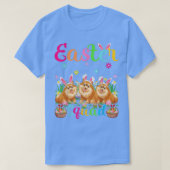 Funny Easter Squad Bunny Ear Pommommeren Blig T-shirt (Design voorkant)