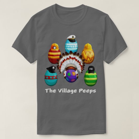 Funny Easter Village Peeps Cute Chick Bunny T-shirt (Design voorkant)