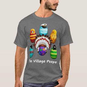 Funny Easter Village Peeps Cute Chick Bunny T-shirt