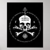 Funny Eastern Orthodox Cross Skull Ic Xc Nika Jesu Poster (Voorkant)