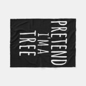 Funny Easy Lazy Halloween Pretend I'm A Tree Costu Fleece Deken (Voorkant (Horizontaal))