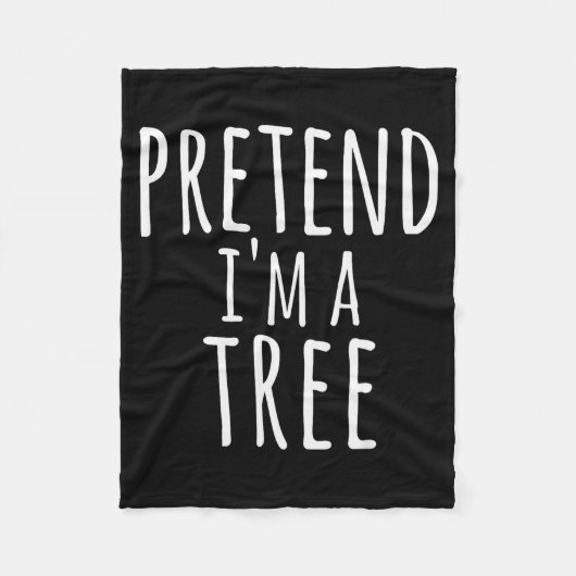 Funny Easy Lazy Halloween Pretend I'm A Tree Costu Fleece Deken (Voorkant)