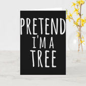 Funny Easy Lazy Halloween Pretend I'm A Tree Costu Kaart (Gele Bloem)