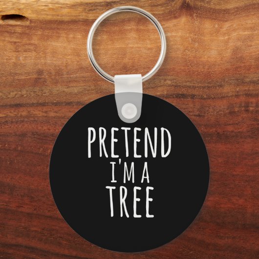 Funny Easy Lazy Halloween Pretend I'm A Tree Costu Sleutelhanger (Voorkant)