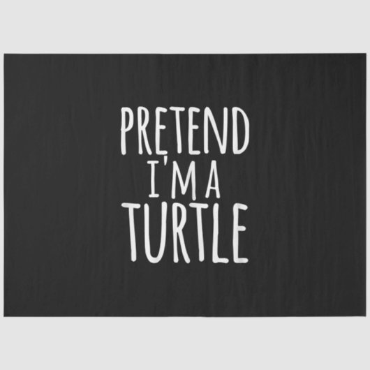 Funny Easy Lazy Halloween PRETEND IM A TURTLE Tissuepapier (Voorkant)