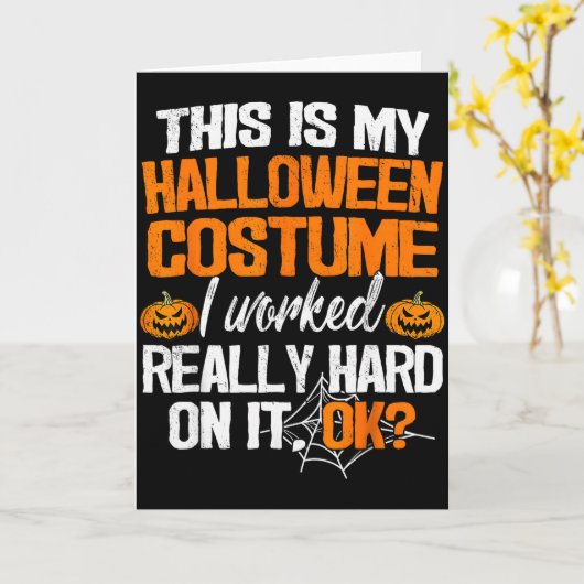 Funny Easy This Is My Halloween Costume Diy Last M Kaart (Gele Bloem)