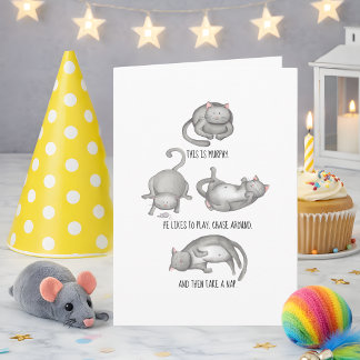 Funny Eat Drink Be Like Murphy Birthday Kaart