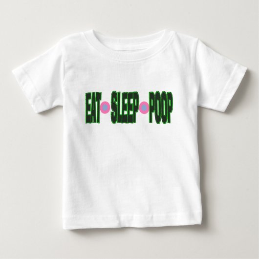 Funny Eat Slaap Poep Baby Onsie (Voorkant)
