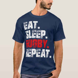Funny Eat Slaap Rugby Herhaal Sport Rugby Lover 1 T-shirt