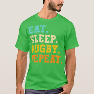 Funny Eat Slaap Rugby Herhaal Sport Rugby Lover 2 T-shirt