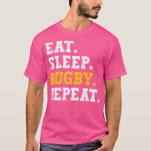 Funny Eat Slaap Rugby Herhaal Sport Rugby Lover 4 T-shirt