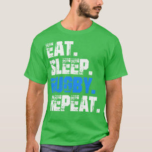Funny Eat Slaap Rugby Herhaal Sport Rugby Lover T-shirt