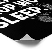 Funny Eat Sleep Chop Wood Repeat Lumberjack  Poster (Hoek)