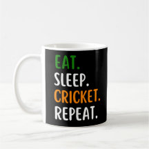 Funny Eat Sleep Cricket Herhalen