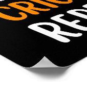 Funny Eat Sleep Cricket Herhalen Poster (Hoek)