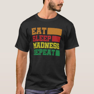 Funny Eat Sleep Madness Herhaal Maart Madness 2023 T-shirt