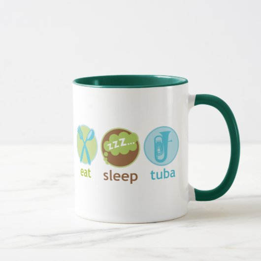 Funny Eat Sleep Tuba Mok Gift (Rechts)