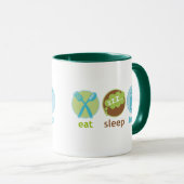 Funny Eat Sleep Tuba Mok Gift (Voorkant rechts)