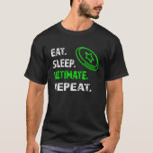Funny Eat SLeep Ultimate Frisbee Repo voor jongens T-shirt (Voorkant)