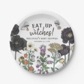 Funny Eat up heksen Halloween Baby shower Papieren Bordje (Voorkant)