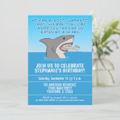 Funny Eaten van een partij van de haaienpartij Kaart (Staand voorkant)