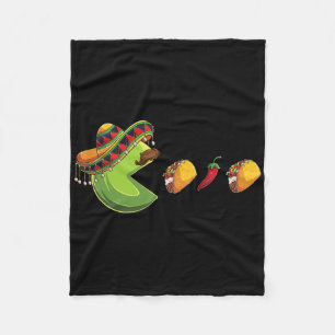 Funny Eating Tacos Cinco de Mayo Boys Kinder Woman Fleece Deken