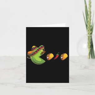 Funny Eating Tacos Cinco de Mayo Boys Kinder Woman Kaart