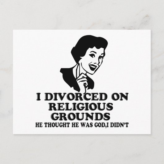 Funny-echtscheiding Briefkaart (Voorkant)