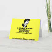 Funny-echtscheiding Kaart (Achterkant)