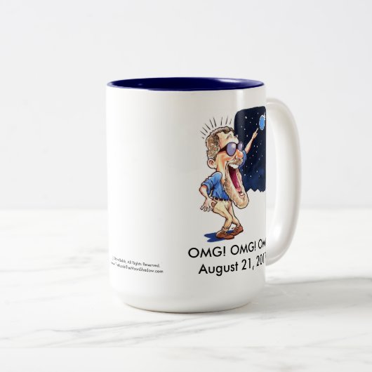 Funny Eclipse Mok - 15 oz (Voorkant rechts)