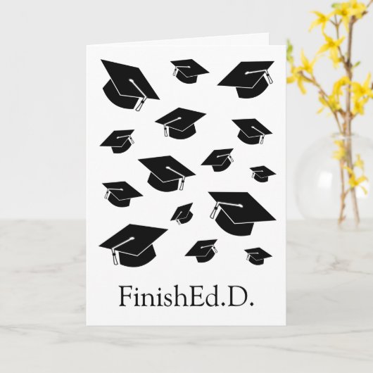 Funny EdD / Doctor in de Afstuderen van het Onderw Kaart (Gele Bloem)