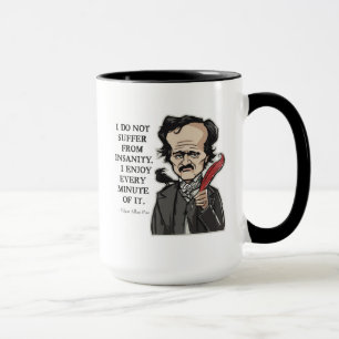 Funny Edgar Allan Poe citeert mok
