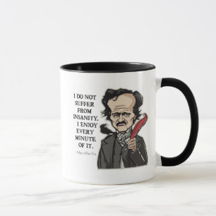 Funny Edgar Allan Poe citeert mok