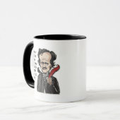 Funny Edgar Allan Poe citeert mok (Voorkant links)