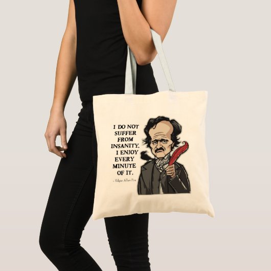 Funny Edgar Allan Poe quote - tas (Voorkant (product))