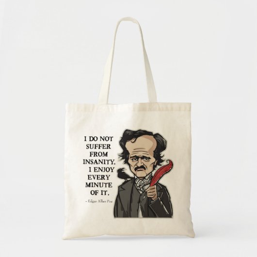 Funny Edgar Allan Poe quote - tas (Voorkant)