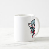 Funny Edgy Skull Face en Lightning Shape Koffiemok (Voorkant rechts)