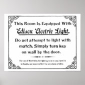 Funny Edison Electric Light Poster (Voorkant)
