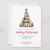 Funny editable Christmas tree greeting card Feestdagenkaart (Voorkant)