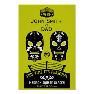 Funny Editable Wrestling Contest Perfect Poster