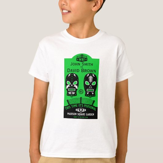 Funny Editable Wrestling Contest T-shirt (Voorkant)