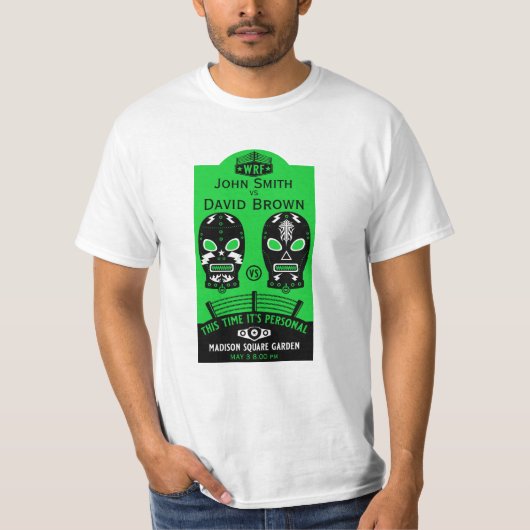 Funny Editable Wrestling Contest T-shirt (Voorkant)