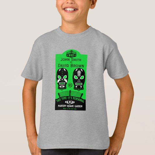 Funny Editable Wrestling Contest T-shirt (Voorkant)