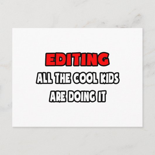Funny Editor Shirten en geschenken Briefkaart (Voorkant)